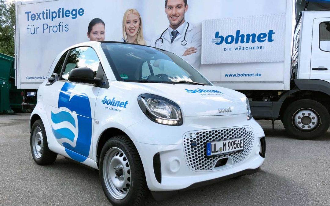 Neuer E-Smart im Bohnet-Fuhrpark